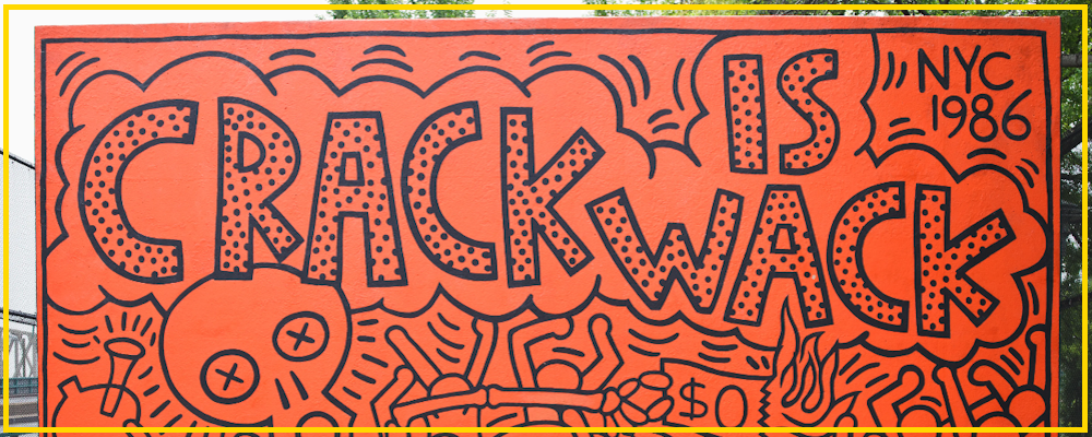 Keith Haring's "Crack is Wack" mural - NYC 1986